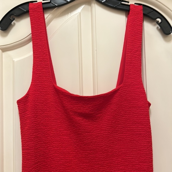 BCBGeneration Electric Red Long Dress Side Slit - Picture 2 of 9